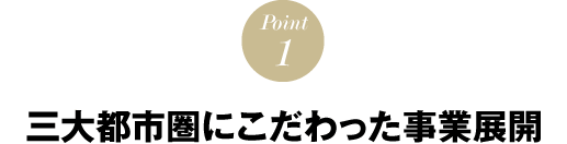 POINT１　三大都市圏にこだわった事業展開